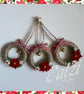 Set Of 3 Mini wreath Christmas decorations  - Image 3