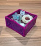 Small tray for small desk items - dark purple with magenta edging - Image 4