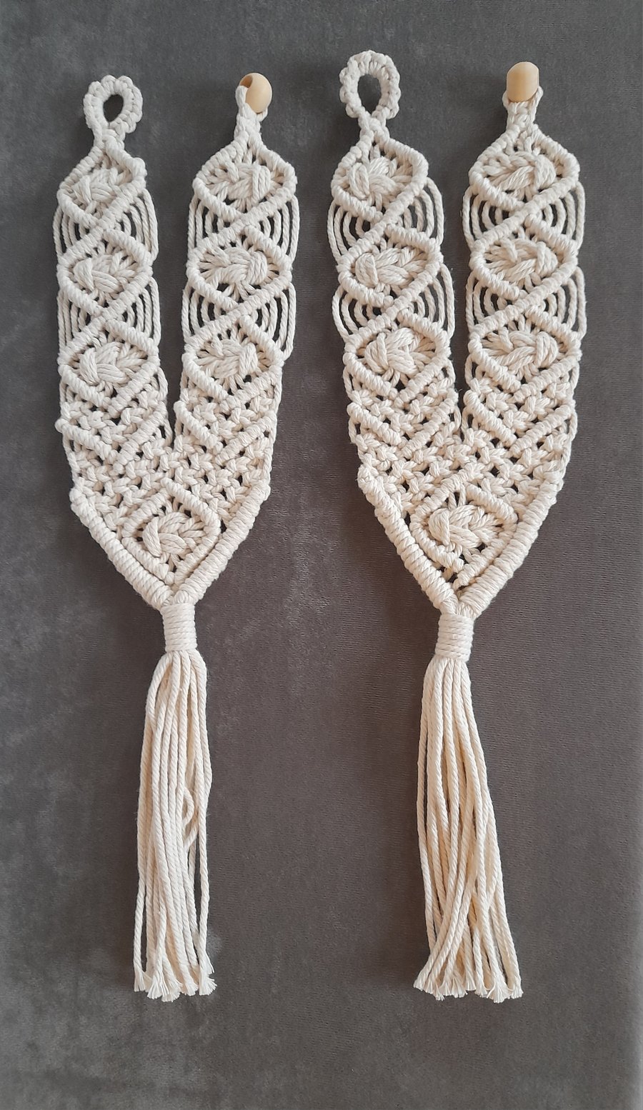 Macrame curtain tie backs