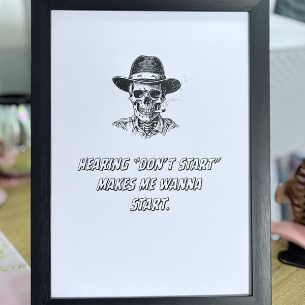 A4 Framed Funny Quote