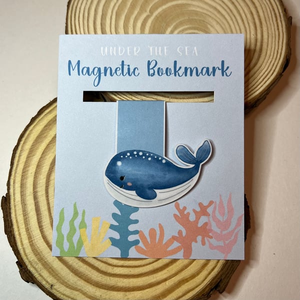 Blue Whale Magnetic Bookmark