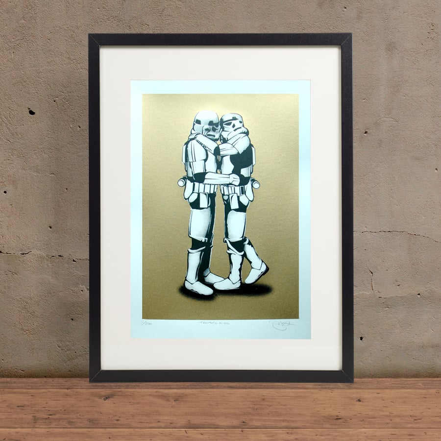 Star Wars Troopers Kiss Hand Pulled Limited Edition Screen Print