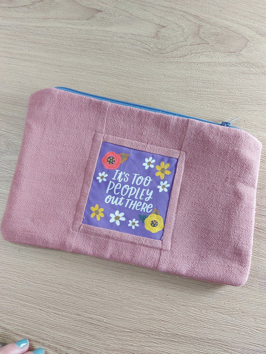 It's too peopley out there make up bag 