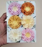Little Joy Blooms - Set of 6 Handcrafted Paper Flowers - Soft Harmony