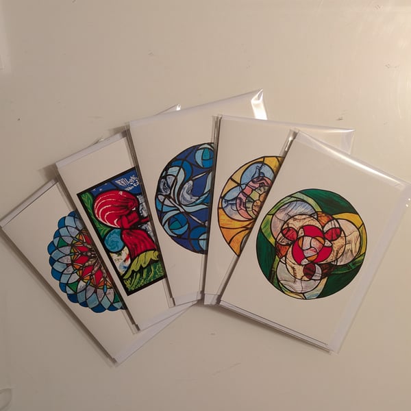 "Connections"collection of 5 cards