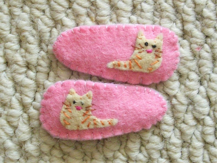 Pair of Kitty cat Hair Clips