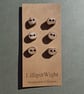 Set of six flat driftwood disk buttons - Image 5