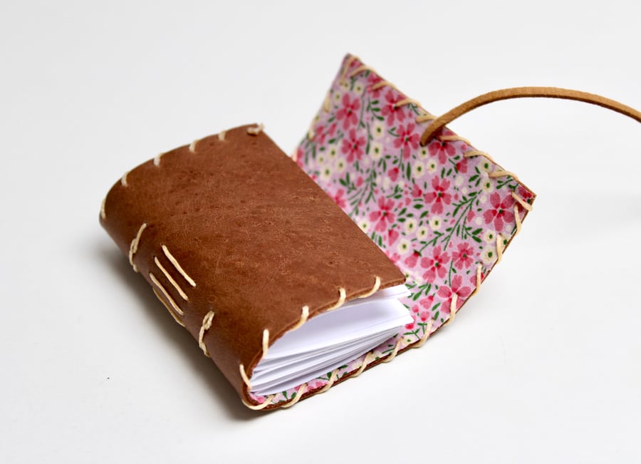 Miniature Brown Handmade Leather notebook 