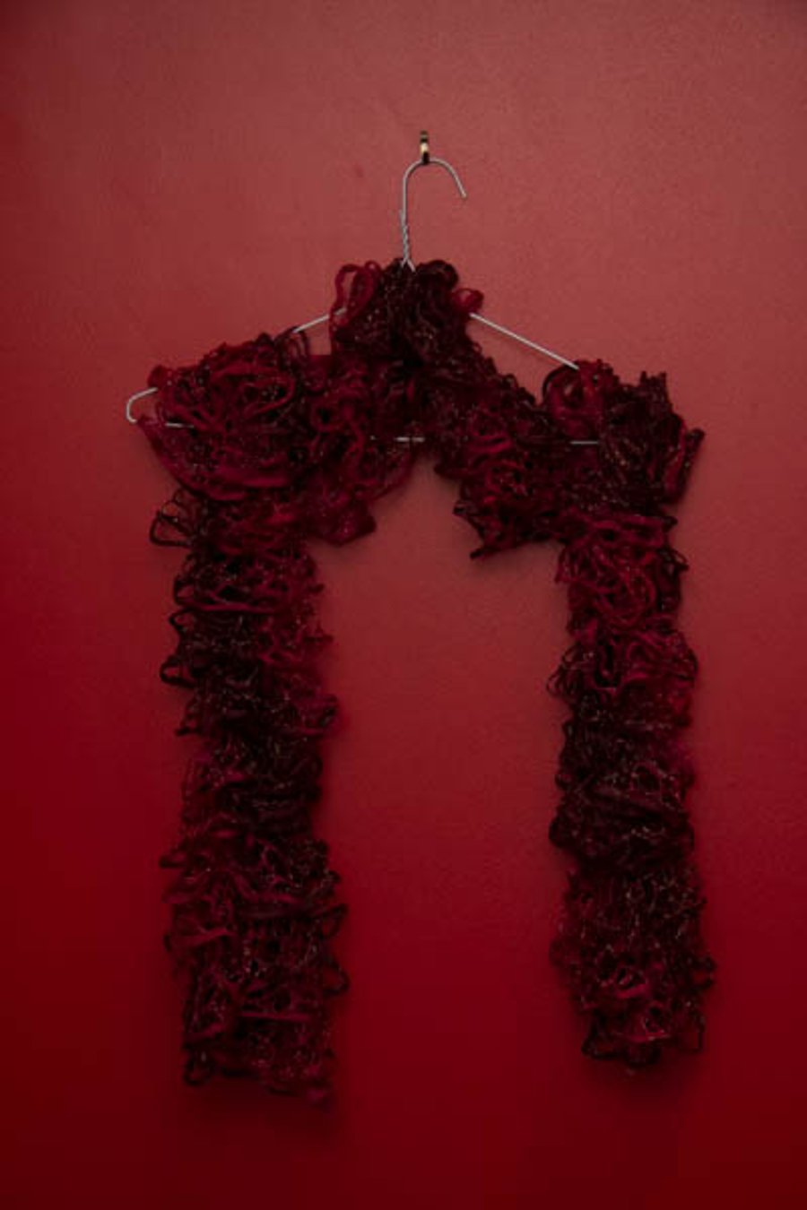 Red and Gold Lacy Effect Scarf