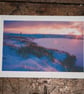 Frozen Keeper's Pond, Blaenavon A6 Greetings Card Winter Landscape Photograph  - Image 1