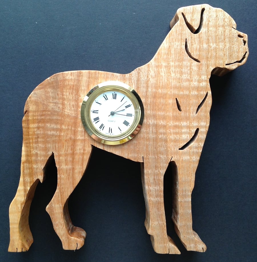Shaped  Bull Mastiff clock