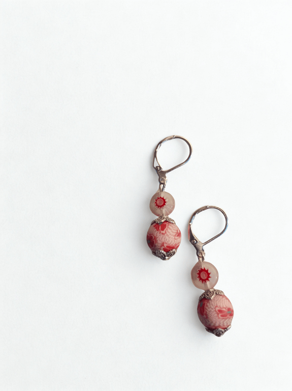 Oriental Flower Earrings 