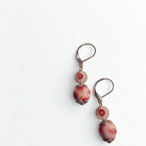 Oriental Flower Earrings 