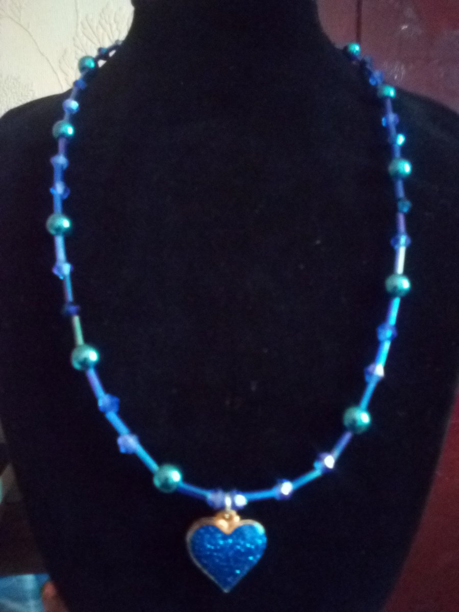 Blue Heart Necklace