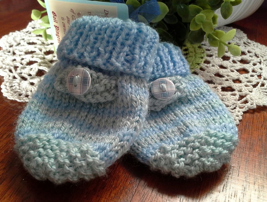 Baby Boys Adjustable Mittens  0-6 months size