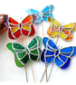 Stained Glass Butterfly Plant Stake Handmade Unique Choice of 5 Colours - Image 8
