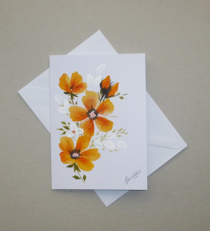 hand painted all occasion greetings card ( ref FA 210 A4 )