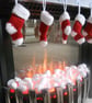 Mini Crochet Stockings - Red (pack of 5) - Image 2