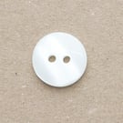 White pearlised buttons 15mm