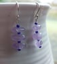 Silver and Amethyst Gemstone Dangle Earrings - Image 2