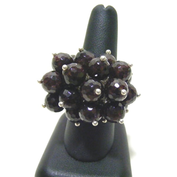 Garnet Gemstone Adjustable Ring