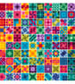 302 - 100 Rainbow Quilt Blocks Cross Stitch Pattern: Folk Art Design (PDF Chart) - Image 1