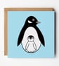 Penguin Greeting Card, Bird Card, Seabirds, Penguin Chick Card, Blank Card - Image 2