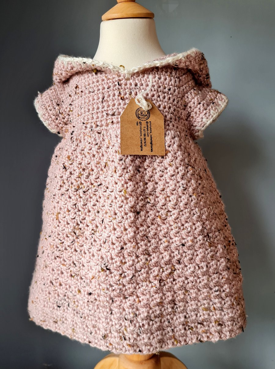 1 year handmade crochet bunny dress with hood Folksy