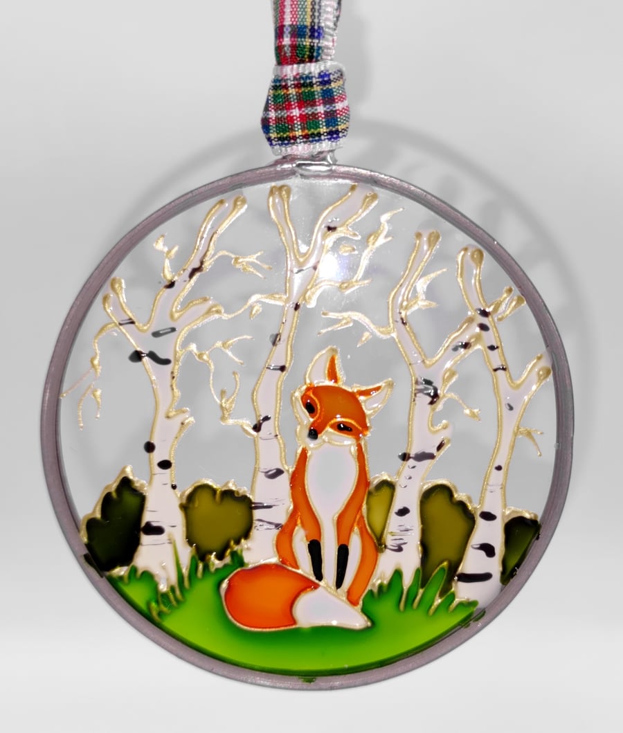 Hand painted glass bauble 