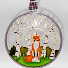 Hand painted glass bauble 