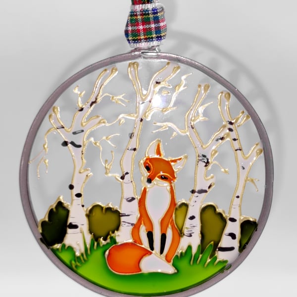 Hand painted glass bauble 