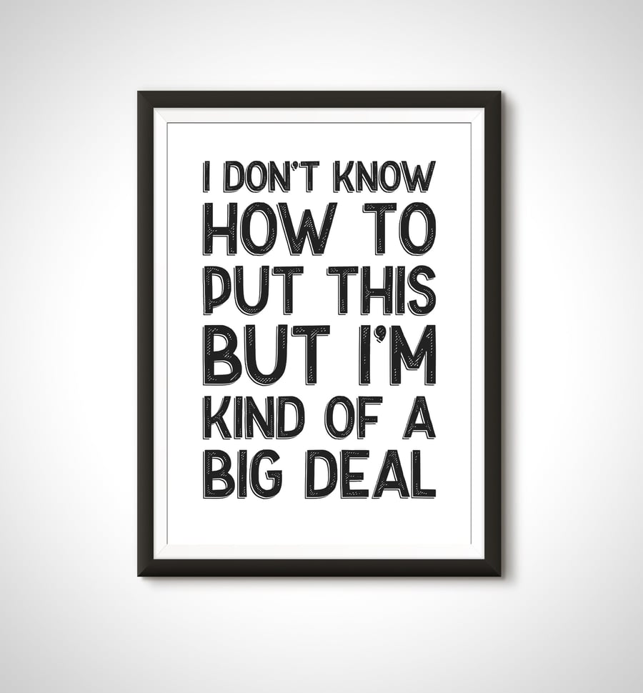 Typography Anchorman Will Ferrell Movie Quote Poster Print Wall Art Gift