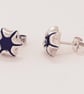 Silver and oxidised stud earrings - Image 1