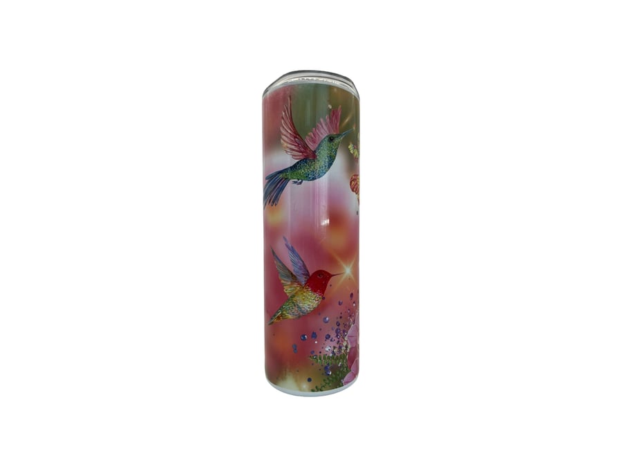 Glitter Hummingbird Travel Tumbler