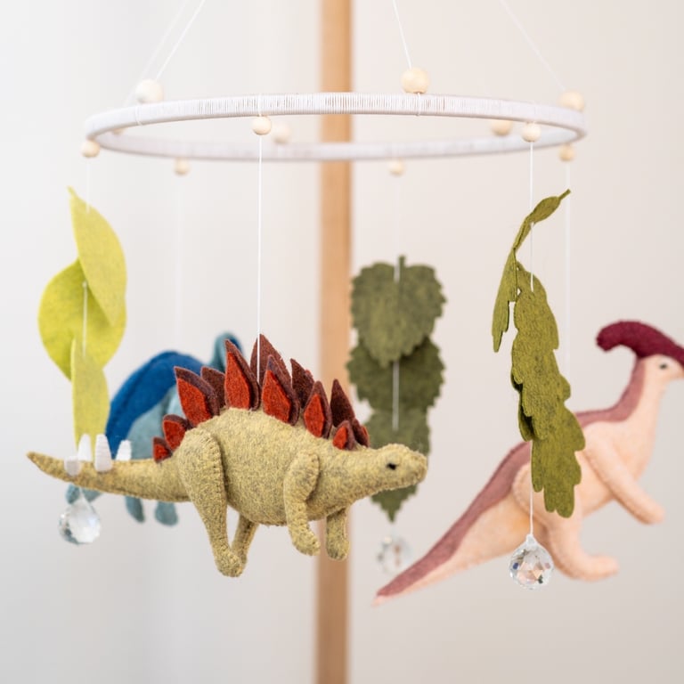 Heathered Felt Dinosaur Mobile