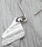 Silver Triangle Drop Earrings - Image 3
