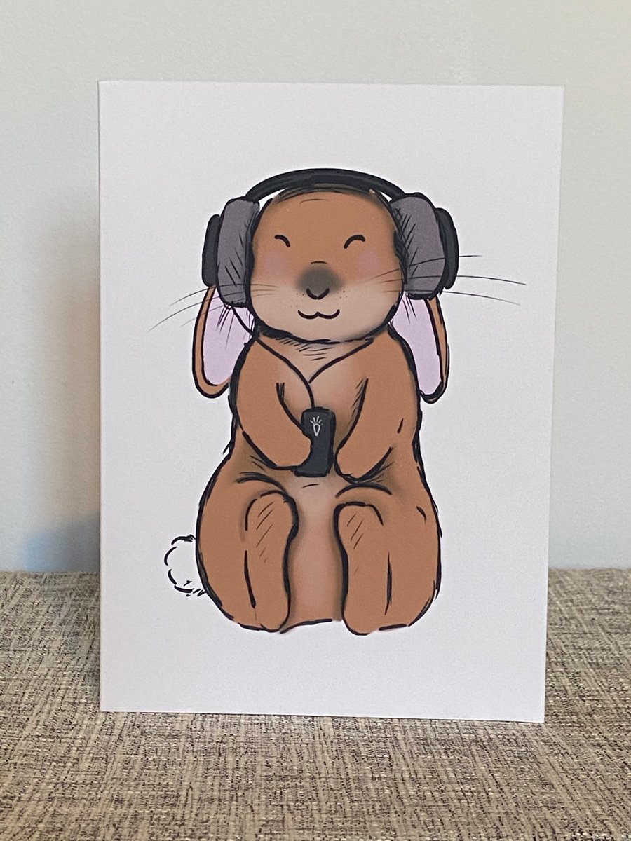 Music bunny card