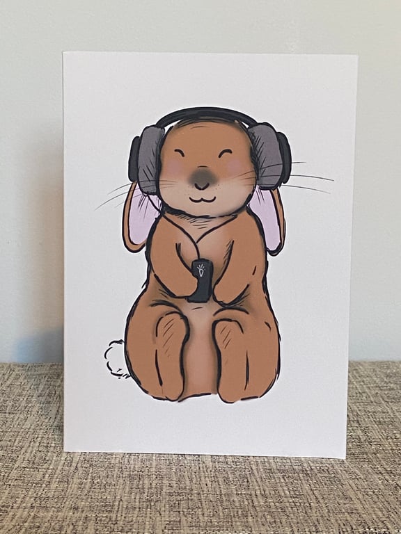 Music bunny card