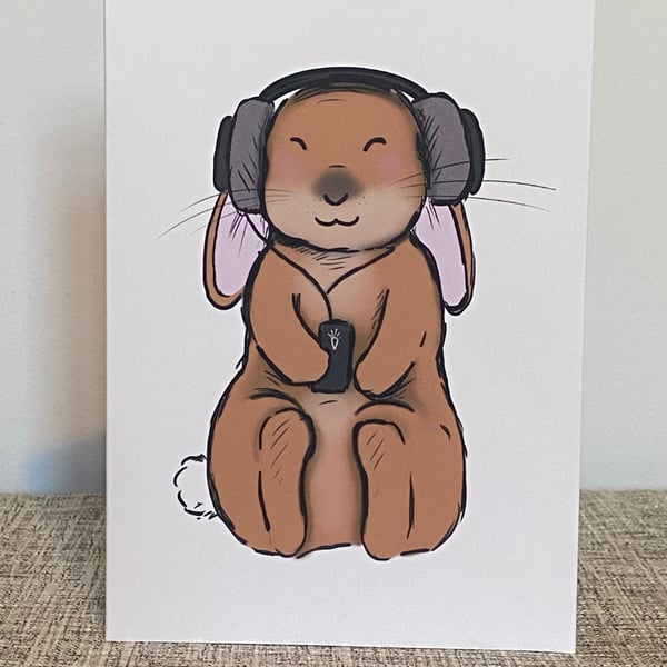 Music bunny card