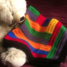 Crochet Baby or Lap Blanket in Rainbow Pride Colours, LGBTQ