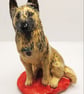 Ceramic Belgian tervuren shepherd sculpture  - Image 1