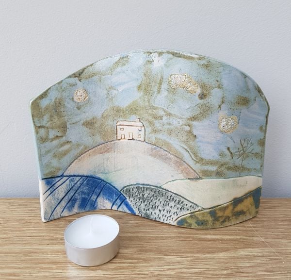 House on the Hill Ceramic Curve Art