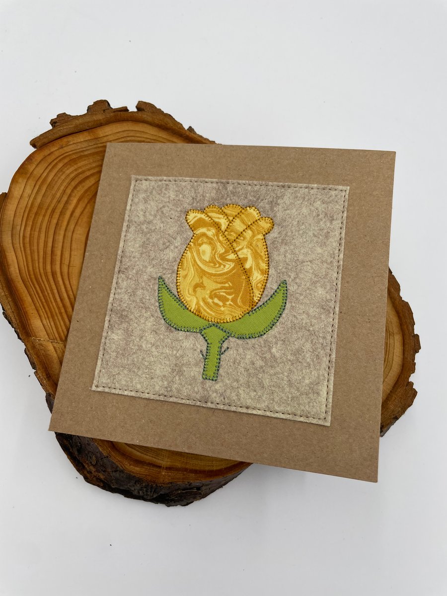 Beautiful yellow rose card