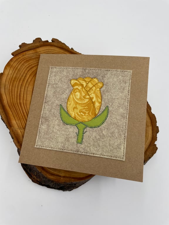 Beautiful yellow rose card