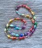 Bright rainbow necklace