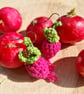 Radish earrings, Jewellery gift for gardener, Pink dangle earrings