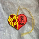 One step at a time inspirational colourful heart