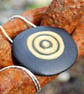 Black Pebble Pendant, Fossil. Nature inspired jewellery designed by John Field - Image 2