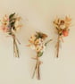 3x Mini Dried Flower Posies
