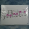 Spring Sale ... Handcrafted notation card by Ann Galvin A5 5"x7"